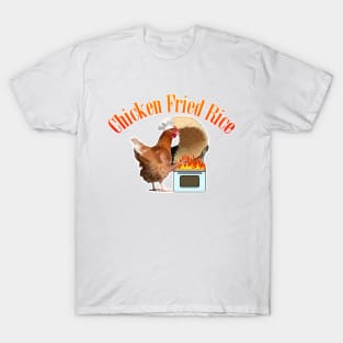 Chicken Fried Rice Rooster Chef Meme T-Shirt